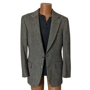 Vintage Polo University Club Ralph Lauren Mens Blazer Wool Herringbone Tweed 42R